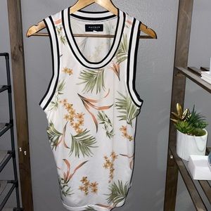 Pacsun tropical perforated tank top